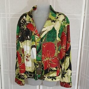Chico's Tropical Print Jacket